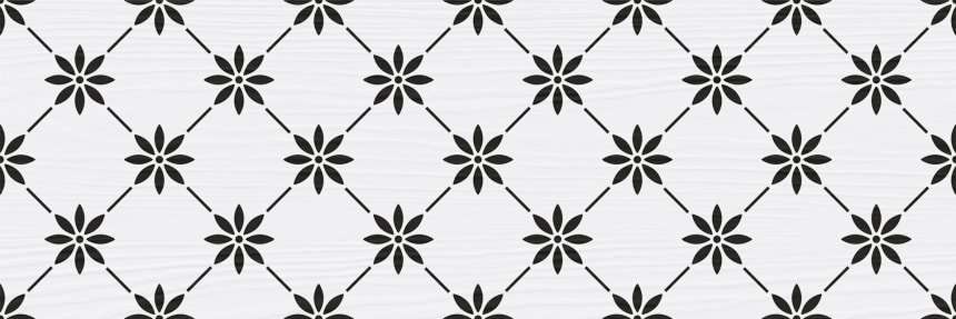 Керамическая плитка Lasselsberger Локивуд Паттерн 7264-0005, цвет чёрно-белый, поверхность матовая, прямоугольник, 200x600