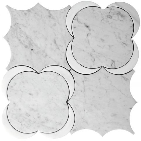 Мозаика Skalini Trellis TRL-11, цвет белый, поверхность глянцевая, квадрат, 300x300