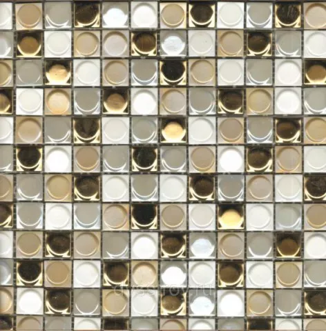 Мозаика Vidrepur Aura Metal Blend, цвет разноцветный, поверхность глянцевая, квадрат, 317x317