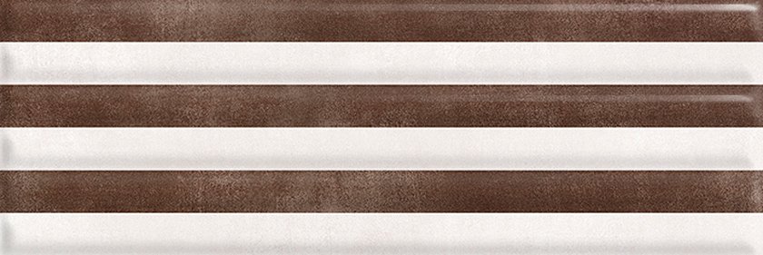 Керамическая плитка Superceramica New York Relieve Stripe Oxido 9111-0144, цвет разноцветный, поверхность глянцевая, прямоугольник, 200x600