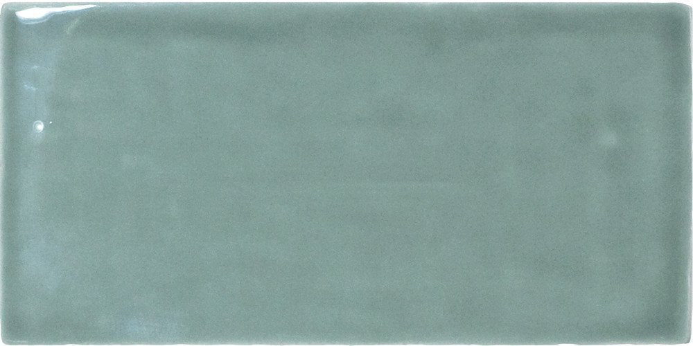 Керамическая плитка Equipe Masia Jade 21243, цвет зелёный, поверхность глянцевая, кабанчик, 75x150