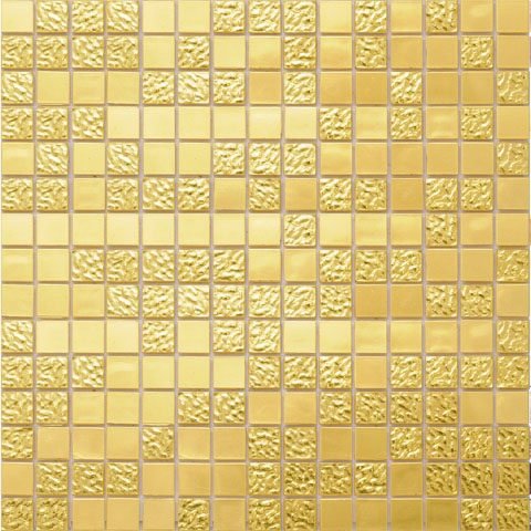 Мозаика Alma Mosaic Смеси 20 Zeus GM, цвет золотой, поверхность глянцевая, квадрат, 327x327