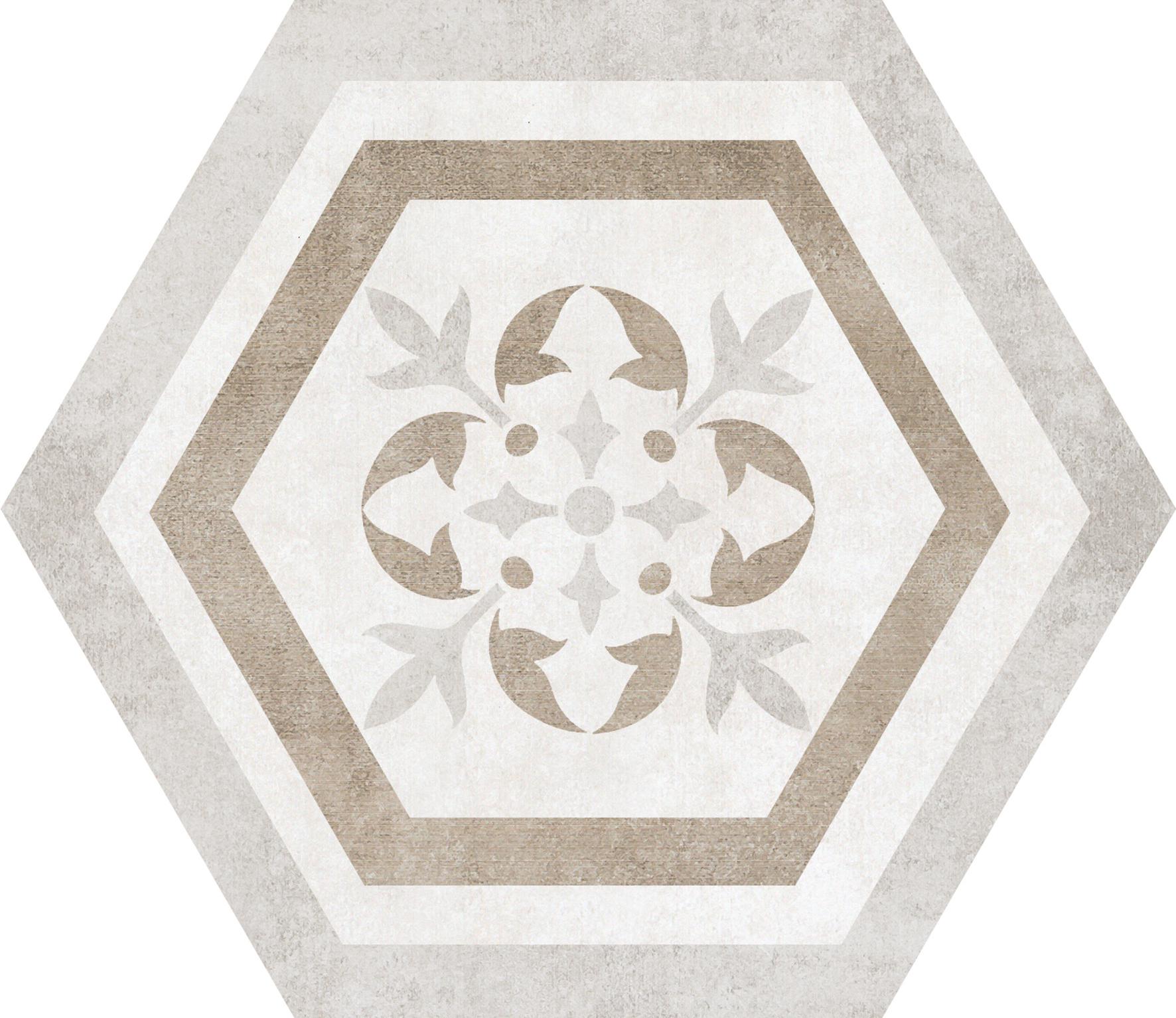 Декоративные элементы Pamesa At. Hex. Alpha Mix-Beige, цвет коричневый бежевый, поверхность матовая, шестиугольник, 258x290