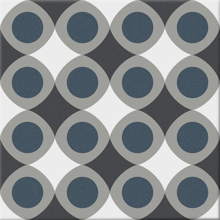 Керамогранит Cifre Pop Hidra Cold, цвет синий, поверхность матовая, квадрат, 200x200