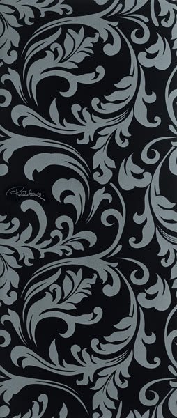 Декоративные элементы Roberto Cavalli Diva Dec. Damasco Nero Firma 553671, цвет чёрный, поверхность матовая, прямоугольник, 320x750