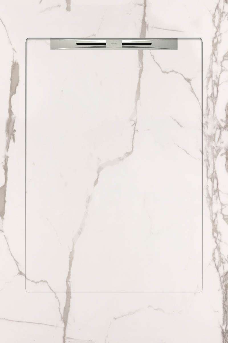 Спецэлементы Aquanit Infinity White Slope Line, цвет белый, поверхность матовая, прямоугольник, 900x1350