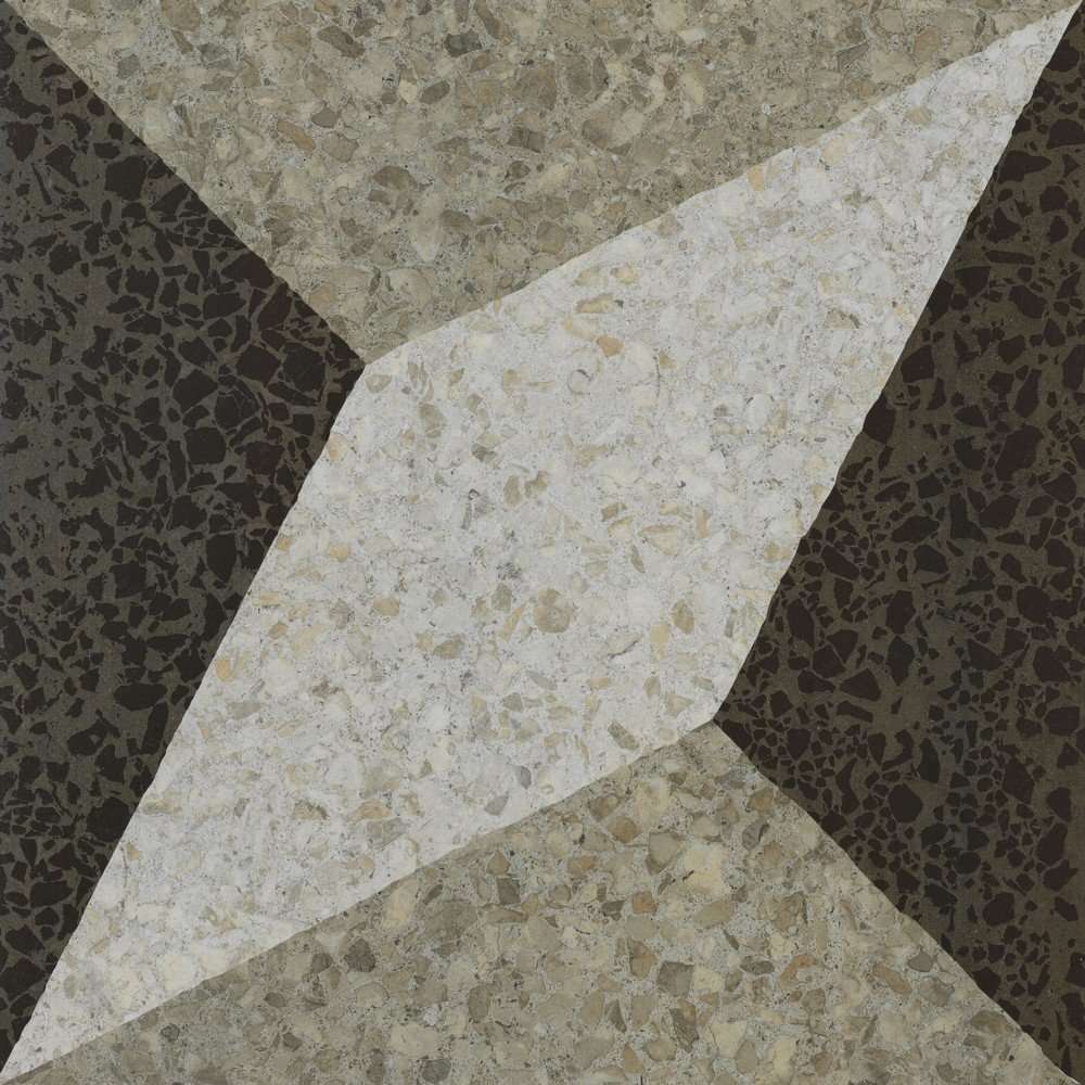Декоративные элементы Settecento Accademia Decoro Rombo Bianco/Grigio/Nero, цвет серый, поверхность матовая, квадрат, 478x478