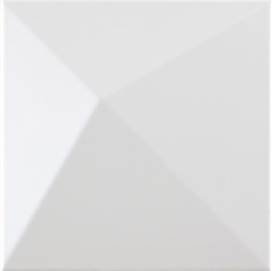 Керамическая плитка Dune Shapes 1 Kioto White 187334, цвет белый, поверхность матовая 3d (объёмная), квадрат, 250x250
