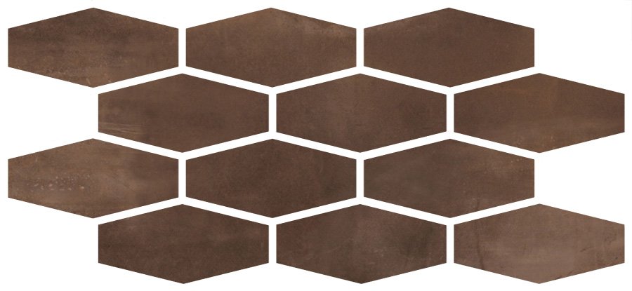 Мозаика ABK Mosaico Losanga Rust I9R03301, цвет коричневый, поверхность матовая, прямоугольник, 300x600