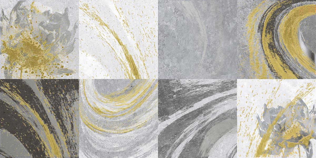 Декоративные элементы Laparet Java1 серый 18-05-06-3635-1, цвет серый золотой, поверхность матовая, прямоугольник, 300x600