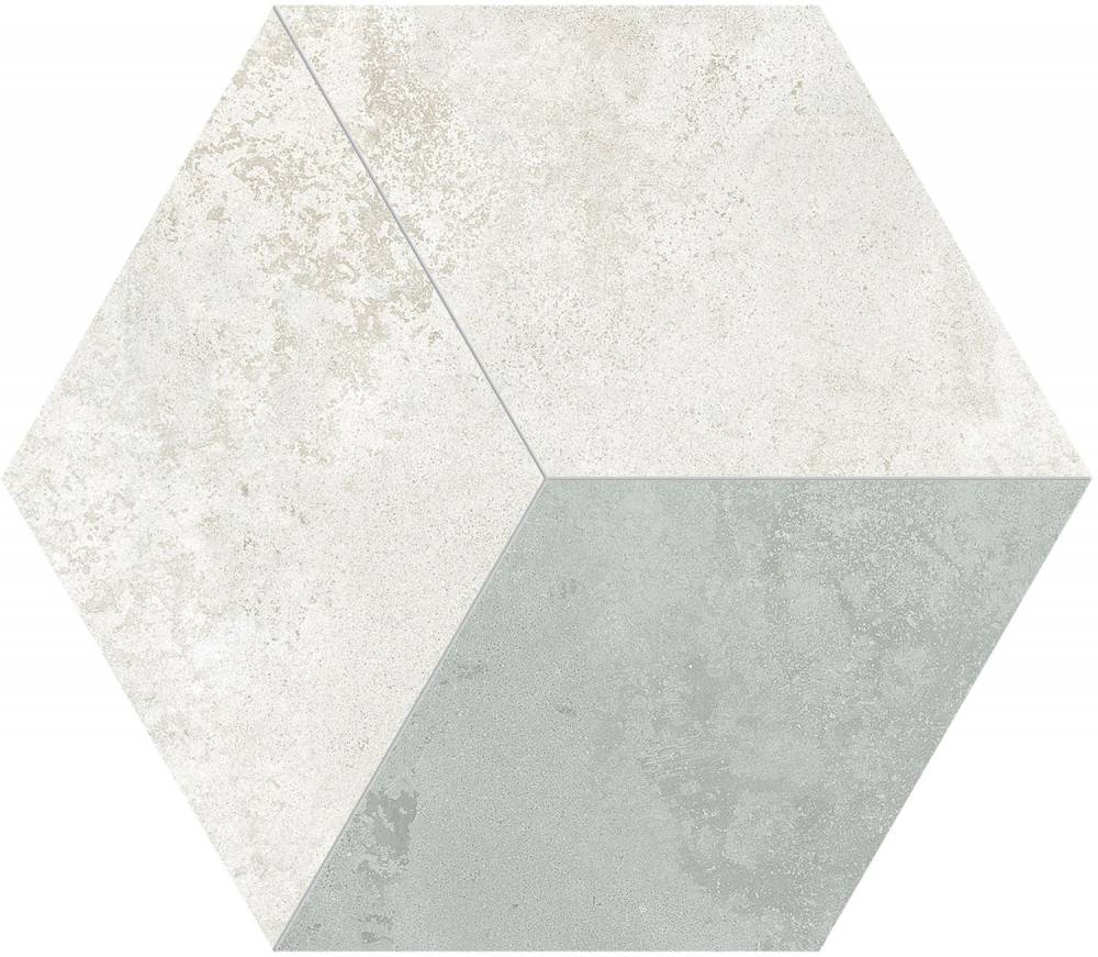 Мозаика Tubadzin MР-Torano Hex 2, цвет серый, поверхность лаппатированная, прямоугольник, 297x343