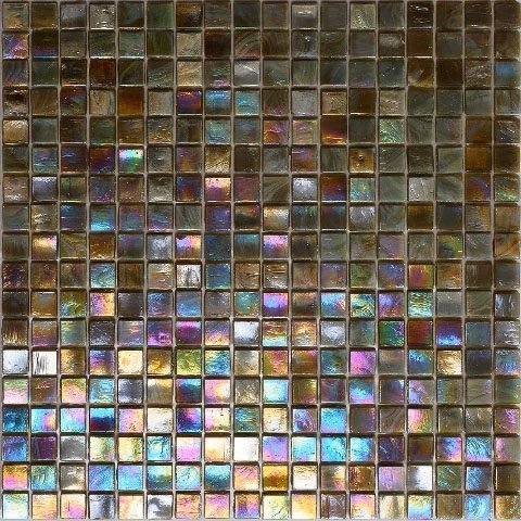 Мозаика Alma Mosaic Flicker ND14, цвет коричневый, поверхность глянцевая, квадрат, 150x150