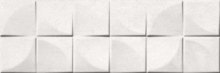 Керамическая плитка Ceramika Color Struktury 3D Quadra White, цвет белый, поверхность 3d (объёмная), прямоугольник, 250x750