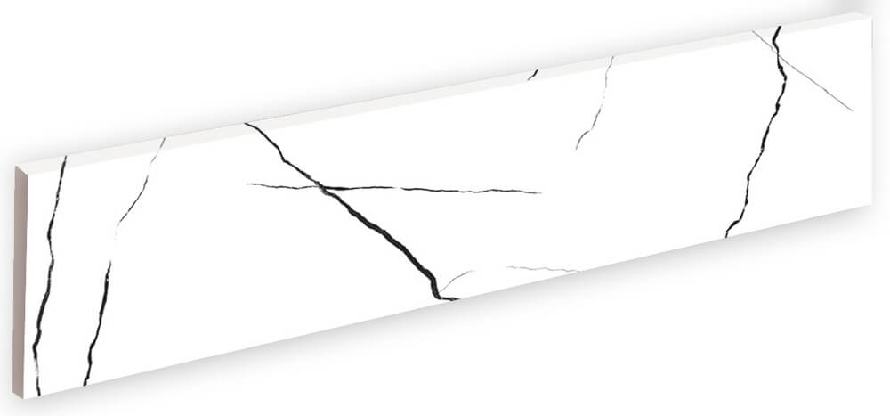 Бордюры Exagres Rodapie Markina Bianco, цвет белый, поверхность матовая, прямоугольник, 90x400