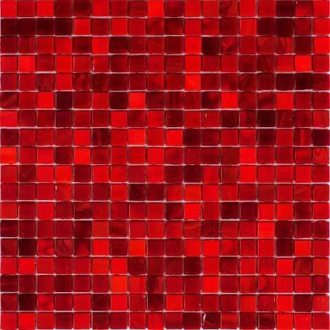 Мозаика Alma Mosaic Opaco N106, цвет красный, поверхность глянцевая, квадрат, 295x295