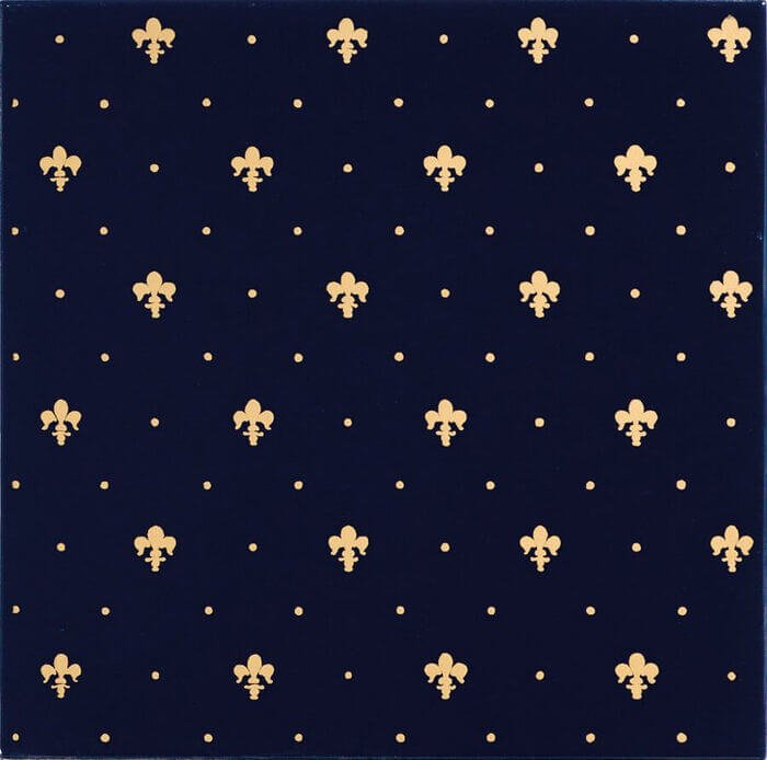 Керамическая плитка Petracers Grand Elegance Gold Giglio Oro Su Blu, цвет синий, поверхность глянцевая, квадрат, 200x200