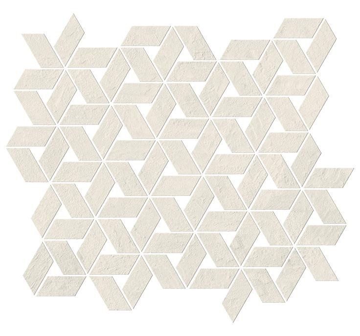 Мозаика Atlas Concorde Italy Raw White Twist 9RTW, цвет белый, поверхность матовая, прямоугольник, 310x358