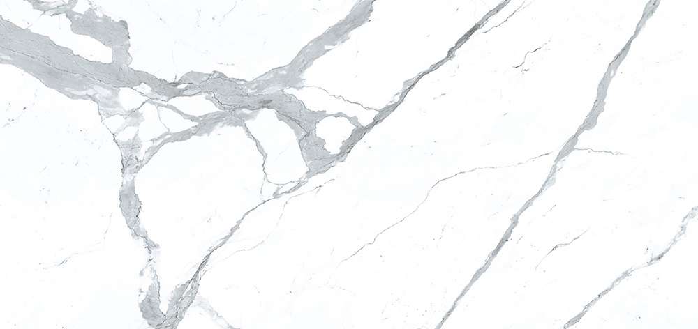Широкоформатный керамогранит Apavisa Statuario Extra White Nat Mix, цвет белый, поверхность матовая, прямоугольник, 1200x2600