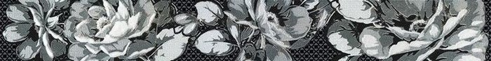 Бордюры Нефрит керамика Аллегро 05-01-1-56-03-04-100-1, цвет чёрный, поверхность глянцевая, прямоугольник, 400x50