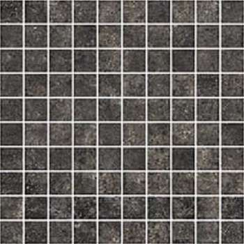 Мозаика Cerim Artifact Worked Charcoal Mos 760923, цвет чёрный, поверхность матовая, квадрат, 300x300