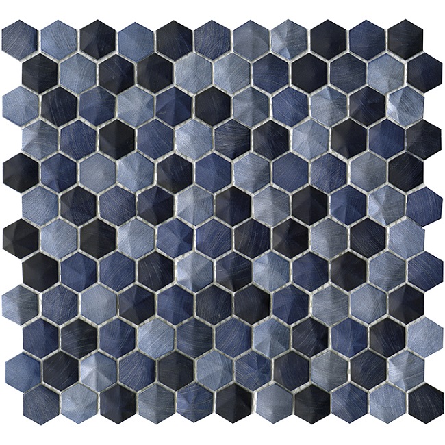 Мозаика L'Antic Colonial Colors Aluminium Space L241714851, цвет синий, поверхность матовая, прямоугольник, 285x305