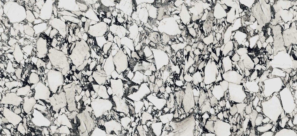 Керамогранит Floor Gres B&W Marble Pebble High-Glossy 766403, цвет чёрно-белый, поверхность полированная, прямоугольник, 600x1200