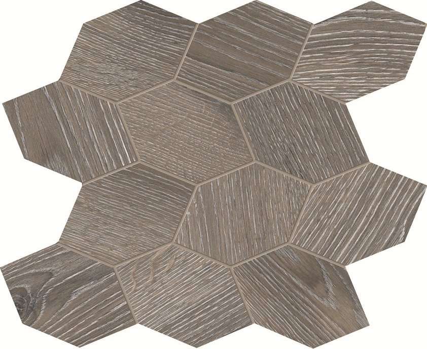 Мозаика Provenza Provoak Turtle Grigio Spazzolato E471, цвет серый, поверхность матовая, прямоугольник, 298x316