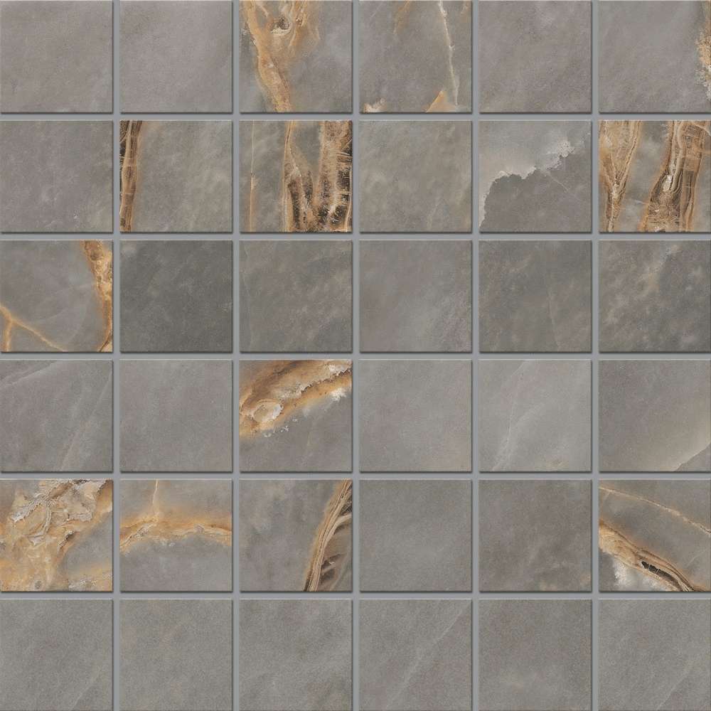Мозаика Ametis By Estima Intense Mosaic Grey IN01 70428, цвет серый, поверхность матовая, квадрат, 300x300