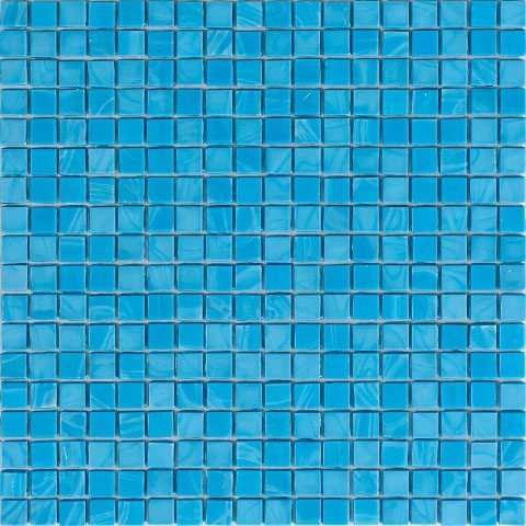 Мозаика Alma Mosaic Opaco N008, цвет голубой, поверхность глянцевая, квадрат, 295x295