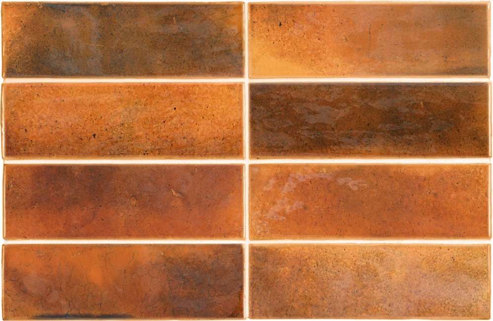 Керамическая плитка Equipe Hanoi Burnt Red 30269, цвет коричневый, поверхность глянцевая, прямоугольник, 51x161