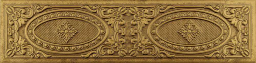 Керамическая плитка Aparici Uptown Gold Toki, цвет золотой, поверхность матовая, прямоугольник, 74x298