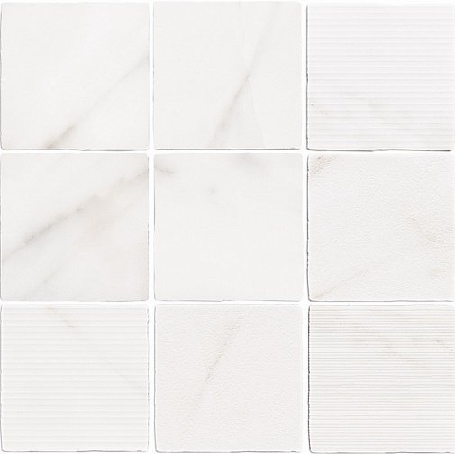 Керамогранит Wow Gea Carved Calacatta 120288, цвет белый, поверхность матовая, квадрат, 120x120