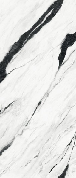 Широкоформатный керамогранит Versace Maximvs Panda White D 63113, цвет чёрно-белый, поверхность полированная, прямоугольник, 1200x2780