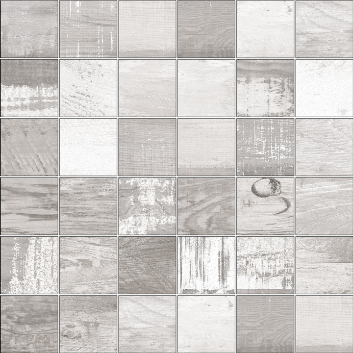 Мозаика Aparici Chalkwood White Natural Mos 5X5, цвет белый, поверхность матовая, квадрат, 298x298