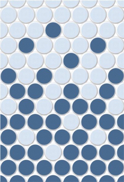 Керамическая плитка Керамин Блэйз 2, цвет синий, поверхность глянцевая, прямоугольник, 275x400