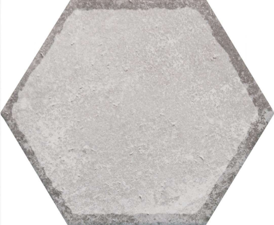 Керамогранит Monopole Dakota Decor Grey, цвет серый, поверхность матовая, шестиугольник, 200x240