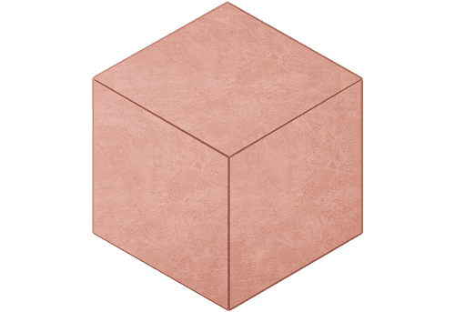 Мозаика Ametis By Estima Spectrum Salmon SR05 Cube Неполированный 29x25x10 39043, цвет розовый, поверхность матовая, шестиугольник, 250x290