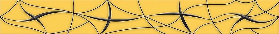 Бордюры Azori Vela Ochra Stella, цвет жёлтый, поверхность глянцевая, прямоугольник, 62x505