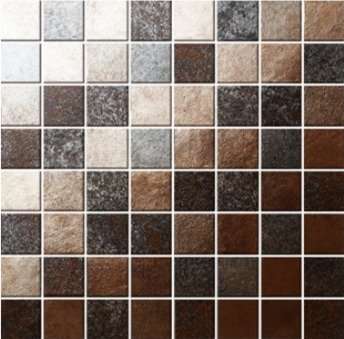 Мозаика Cinca Matrix Cooper Rust Mosaico 64 8390/641, цвет коричневый, поверхность матовая, квадрат, 330x330