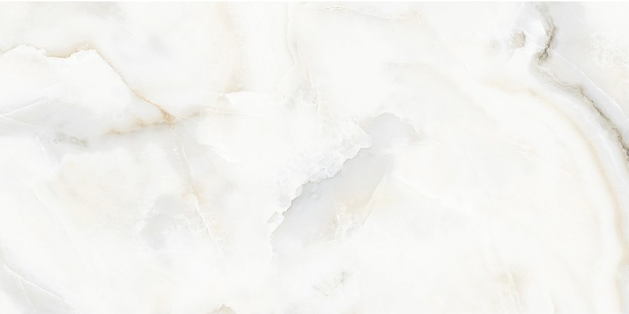 Керамогранит ITC Cloudy Onyx White Glossy, цвет белый, поверхность глянцевая, прямоугольник, 600x1200