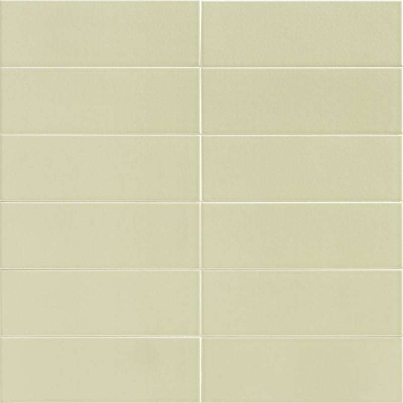 Керамическая плитка Mainzu Jungle Mint, цвет зелёный, поверхность глянцевая, прямоугольник, 100x300