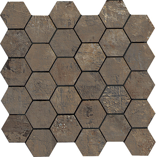 Мозаика La Faenza Artile Esagona Copper 156334, цвет коричневый, поверхность матовая, шестиугольник, 300x300