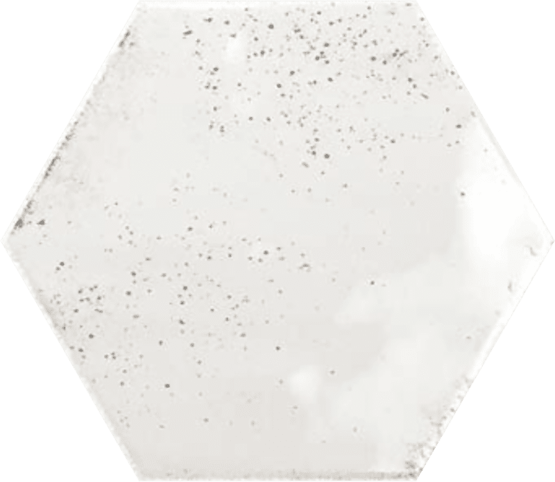 Керамическая плитка Ribesalbes Hope Hex White Glossy, цвет белый, поверхность глянцевая, шестиугольник, 150x173