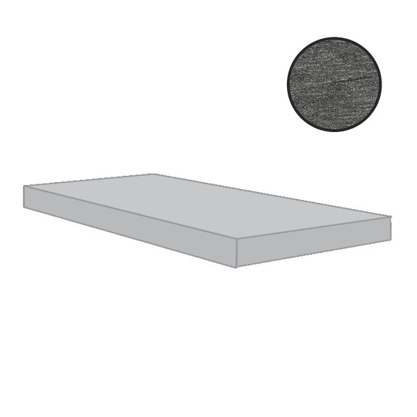 Ступени Floor Gres Airtech Basel Grey Nat Gr.Dx 761051, цвет серый тёмный, поверхность матовая натуральная, прямоугольник, 330x1200