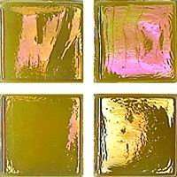 Мозаика JNJ Mosaic Ice Jade IC101, цвет жёлтый, поверхность глянцевая, квадрат, 150x150