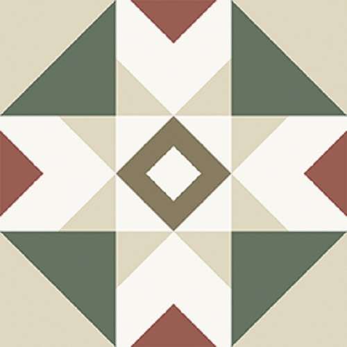 Керамогранит Nanda Tiles Kompas Lex, цвет разноцветный, поверхность матовая натуральная, квадрат, 200x200