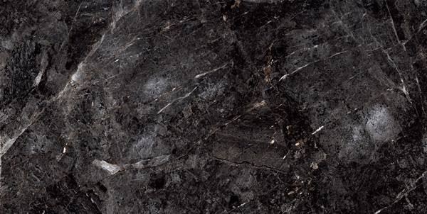 Керамогранит Ocean Ceramic Africano Nero, цвет чёрный тёмный, поверхность глянцевая, прямоугольник, 800x1600
