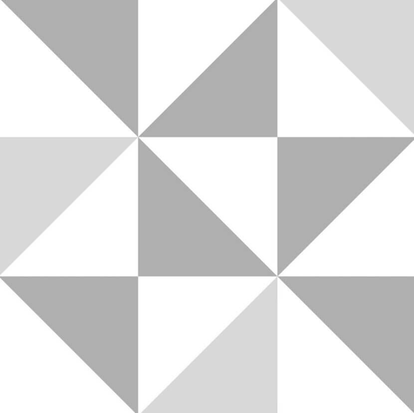 Керамогранит Ce.Si Epoque Optical, цвет чёрно-белый, поверхность матовая, квадрат, 200x200