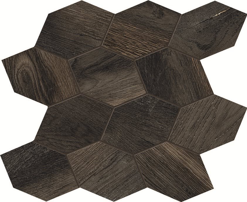 Мозаика Provenza Provoak Turtle Nero Bruciato E472, цвет чёрный, поверхность матовая, прямоугольник, 298x316