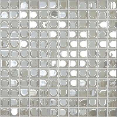Мозаика Vidrepur Aura White, цвет белый, поверхность глянцевая, квадрат, 317x317